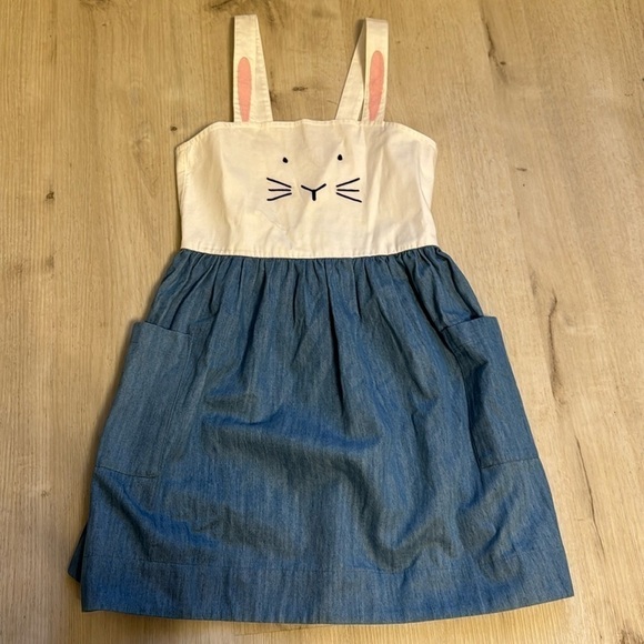 Hanna Andersson Other - Hanna Andersson jean bunny dress size 8